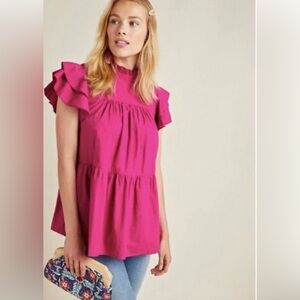Maeve Anthropologie Ophelia Babydoll Top